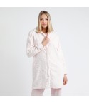 Vestaglia donna pile di coral jacquard rosa Admas 67039