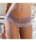 Slip midi donna jadea chic 6913 malva in pizzo e cotone elasticizzato