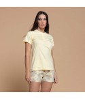 Pigiama donna corto in cotone Biancaluna 26D91023