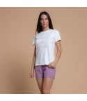 Pigiama donna Biancaluna Kissimo 26D91069 corto estivo