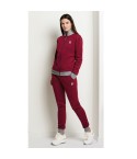 Tuta donna felpata bordeaux e grigio Laura Biagiotti BOS 96581S