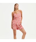 Pigiama donna tropicale corto canotta bretelline Pompea Panarea
