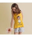 Pigiama bambina Santoro Gorjuss 55634 cotone giallo ape
