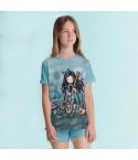 Pigiama bambina Santoro Gorjuss 60831 cotone cotone turchese