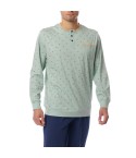 Pigiama uomo 100% cotone Cippi 0479-S23 salvia blu