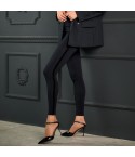 Leggings donna Jadea Galà 4572 profili glitterati argento