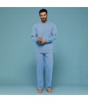Pigiama uomo 100% cotone Cippi 0476-S23 a serafino avio