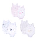 Body neonato Ellepi AF5214 fantasia spalla larga cotone 2 pz