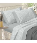 Completo Lenzuola matrimoniale 2 piazze cotone Preziosa alba 30 salvia