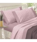 Completo Lenzuola matrimoniale 2 piazze cotone Preziosa alba 30 rosa antico