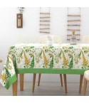 Tovaglia in cotone lavanda margherite Alba Vanilla Irge verde