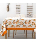 Tovaglia in cotone rose Alba Peonia Irge colore arancio