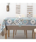 Tovaglia in cotone fantasia patchwork Alba Capri Irge verde