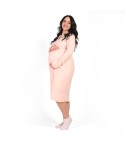 Camicia da notte premaman caldo cotone Biancaluna Kissimo 20302