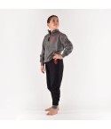 Pigiama tuta bambino Milan zip cotone felpato B2MI15117 antracite