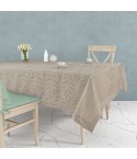 Copritavola tovaglia jacquard foglioline Preziosa Ascot B beige