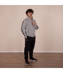 Tuta uomo Superga 21550 invernale aperta felpato grigio melange