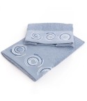 Set asciugamani viso + ospite Sommaruga BA9006 spugna dis 1 azzurro