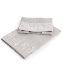 Set asciugamani viso + ospite Sommaruga BA9006 spugna dis  2 grigio perla