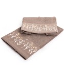 Set asciugamani viso + ospite Sommaruga BA9006 spugna dis 2 marrone