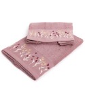 Set asciugamani viso + ospite Sommaruga BA9006 spugna dis 2 rosa