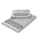 Set asciugamani viso + ospite Sommaruga BA9006 dis.4 grigio