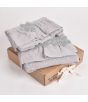 Set asciugamani viso + ospite Preziosa BA10030 spugna perla