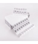 Set asciugamani viso + ospite Biancaluna Afro motivo geometrico cerchi bianco
