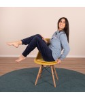 Pigiama donna in coral Biancaluna 33005 celeste blu coffee time 