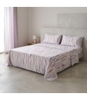 Completo letto matrimoniale maxi onde rosa cotone Enrico Coveri Bice 