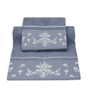 Vingi set asciugamani viso e ospite Bouquet blu