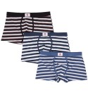 Tris di boxer da uomo fantasia rigata Gasoline U4962F cotone