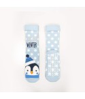 Calza antiscivolo donna Admas 29176E celeste pupazzo neve 1 paio