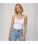 Canotta donna spalla stretta con pizzo Ragno DM44AE