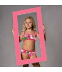 Completino Bimba Brasier + Slip in cotone Rossoporpora CB197 