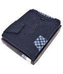Pigiama uomo punto milano navy fantasia a quadri 1614 Cippi