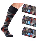 Calze uomo lunghe caldo cotone Enrico Coveri color line 12C