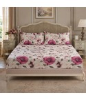 Completo letto floreale percalle di cotone Enrico Coveri Etta