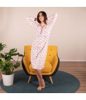 Camicia da notte manica lunga scollo a V Cotonella DDC61 jersey malva