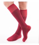 Calze moda uomo lunghe Enrico Coveri summer in cotone elasticizzato rosso