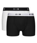 Boxer Dim D0ARL cotone elasticizzato nero+bianco 2 pz