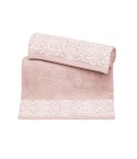 Vingi set asciugamani viso + ospite Damasco rosa