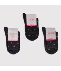 Calze Jadea donna moda JAI21010 var A pois cotone 3 paia