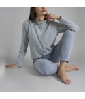 Pigiama donna aperto fantasia Cotton Eco Pile Ragno DR90N6
