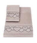 Vingi set asciugamani viso + ospite cotone Dream beige