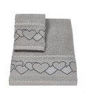 Vingi set asciugamani viso + ospite cotone Dream grigio