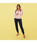Tuta donna felpata Superga giacca zip e pantalone 22404 rosa