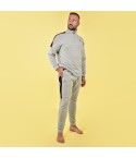 Tuta uomo felpa mezza zip Kappa grigio KMW22162