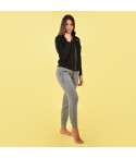 Tuta donna felpata sportiva a collo alto polsini Superga 22407 nero