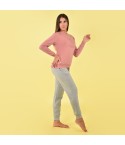 Pigiama donna Kappa KWW22250 stile tuta felpata rosa